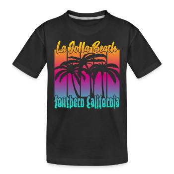 La Jolla Beach Southern California - Kinder Premium Bio T-Shirt - Schwarz - Vorne