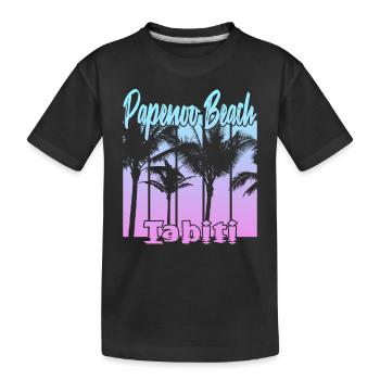 Papenoo Beach Tahiti - T-shirt bio Premium Enfant - noir - Devant