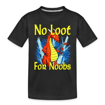 Pas de butin pour les noobs - Mmorpg - T-shirt bio Premium Enfant - noir - Devant