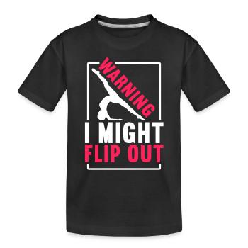 Acrobat Gymnastics Gymnastics Tumbling - Kids' Premium Organic T-Shirt - black - Front