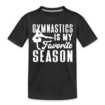 Acrobat Gymnastics Gymnastics Tumbling - Kids' Premium Organic T-Shirt - black - Front