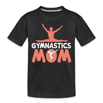 Acrobat Gymnastics Gymnastics Tumbling - Kids' Premium Organic T-Shirt - black - Front