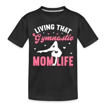 Acrobat Gymnastics Gymnastics Tumbling - Kids' Premium Organic T-Shirt - black - Front