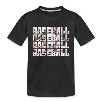 baseball - Kids' Premium Organic T-Shirt - black - Front