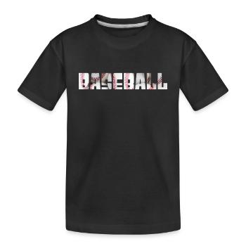 baseball - Kinder Premium Bio T-Shirt - Schwarz - Vorne