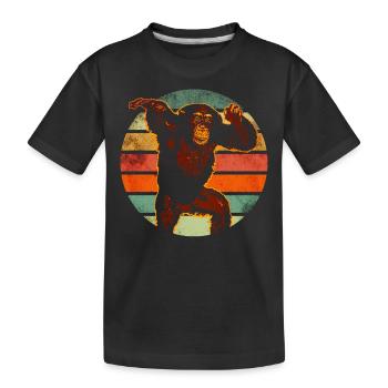 Chimpanzé Bonobo - T-shirt bio Premium Enfant - noir - Devant