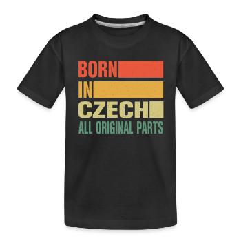 Geboren In Tschechien - Kinder Premium Bio T-Shirt - Schwarz - Vorne