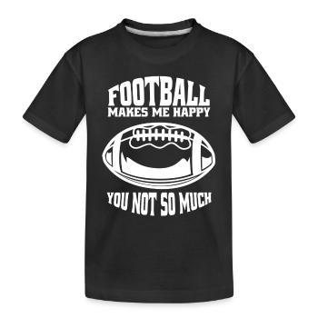 American Football Football Fan - Kids' Premium Organic T-Shirt - black - Front