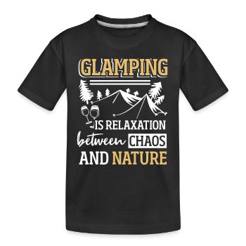 Camping glamour glamping - T-shirt bio Premium Enfant - noir - Devant