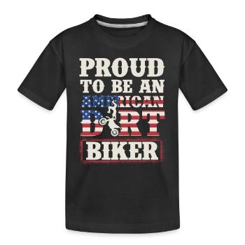 Motorcross Enduro Off Road Dirt Biker - Kinder Premium Bio T-Shirt - Schwarz - Vorne