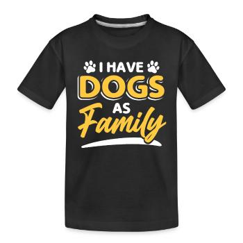 Propriétaires de chiens de famille - T-shirt bio Premium Enfant - noir - Devant
