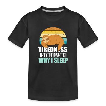 Fatigue Sommeil Fatigué Paresseux - T-shirt bio Premium Enfant - noir - Devant
