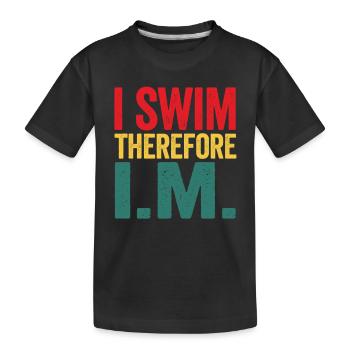 Funny Individual Medley Swimming Sport I Swimming - Kids' Premium Organic T-Shirt - black - Front
