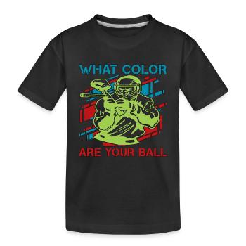 Paintball De quelle couleur sont Splatter Paintball Player - T-shirt bio Premium Enfant - noir - Devant