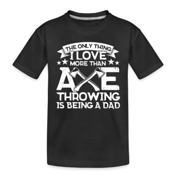 Lancer de hache Lancer de hache Père Papa Hache Cadeau - T-shirt bio Premium Enfant - noir - Devant