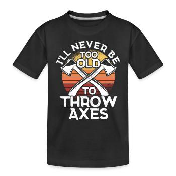 Axt Werfer Axt Werfen Axt Geschenk - Kinder Premium Bio T-Shirt - Schwarz - Vorne
