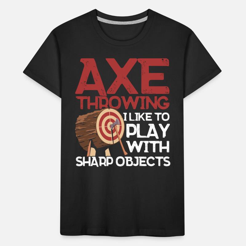 Axe Thrower Axe Throw Axe Gift Kids' Premium Organic T-Shirt