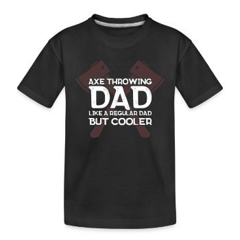 Axt Werfer Axt Werfen Vater Papa Axt Geschenk - Kinder Premium Bio T-Shirt - Schwarz - Vorne