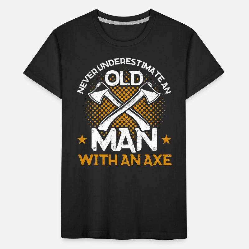 Axt Werfer Axt Werfen Axt Geschenk Kinder Premium Bio T-Shirt