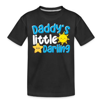 Daddy’s Little Darling Mignon Kiddie Sun Star Kid - T-shirt bio Premium Enfant - noir - Devant