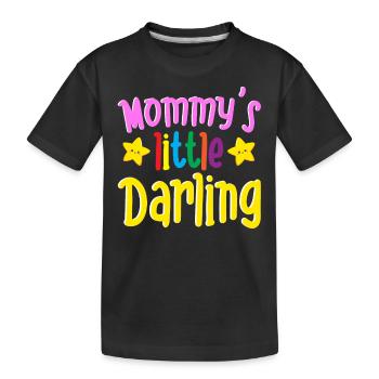 Mommy’s Little Darling Cute Kiddie Stars Enfants - T-shirt bio Premium Enfant - noir - Devant
