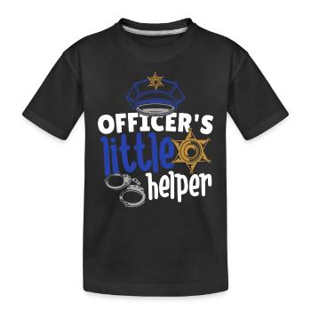 Officer's Little Helper Kiddie Police Patroler - Kids' Premium Organic T-Shirt - black - Front