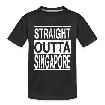 Singapour Straight outta Singapour - T-shirt bio Premium Enfant - noir - Devant