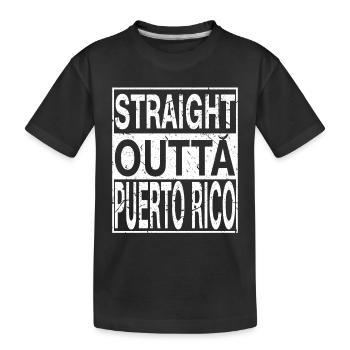 Puerto Rico Straight outta Puerto Rico - Kinder Premium Bio T-Shirt - Schwarz - Vorne