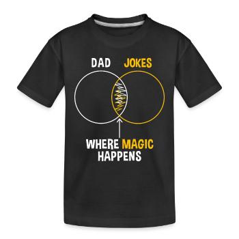 Dad Jokes Graph Chart Funny Dad - Kinder Premium Bio T-Shirt - Schwarz - Vorne