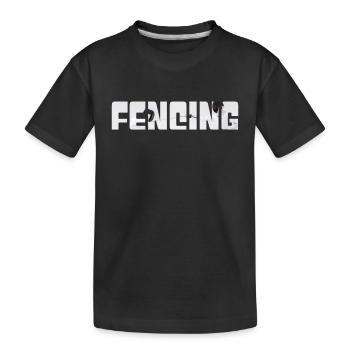 Fencing - Kids' Premium Organic T-Shirt - black - Front