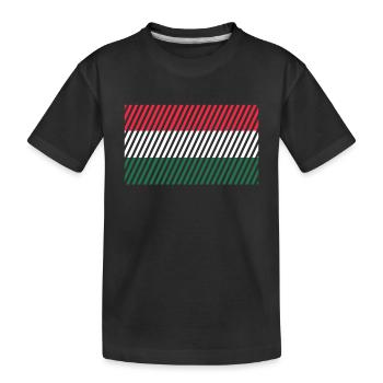 Ungarn Flagge - Kinder Premium Bio T-Shirt - Schwarz - Vorne