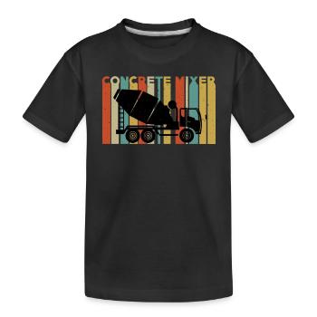 Camion rétro béton - T-shirt bio Premium Enfant - noir - Devant