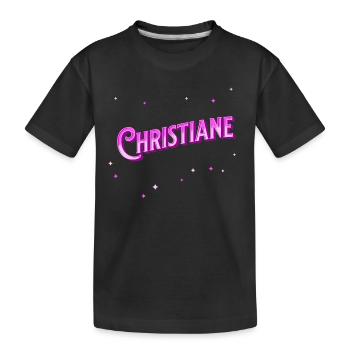Christiane Namen personalisiert - Kinder Premium Bio T-Shirt - Schwarz - Vorne