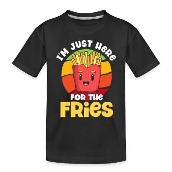 French fries Fast Food French fries - Kids' Premium Organic T-Shirt - black - Front