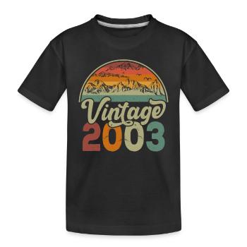 Vintage 2003 - Kids' Premium Organic T-Shirt - black - Front
