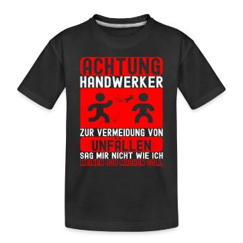 KFZ Mechaniker Mechatroniker - Kinder Premium Bio T-Shirt - Schwarz - Vorne