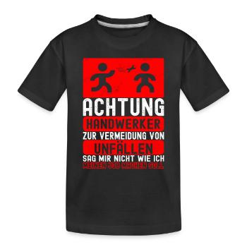 KFZ Mechaniker Mechatroniker - Kinder Premium Bio T-Shirt - Schwarz - Vorne