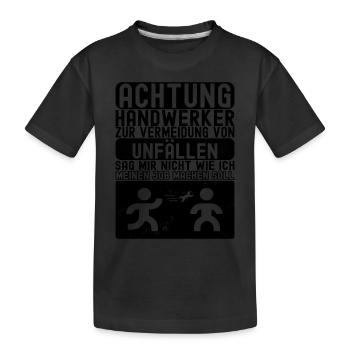 KFZ Mechaniker Mechatroniker - Kinder Premium Bio T-Shirt - Schwarz - Vorne