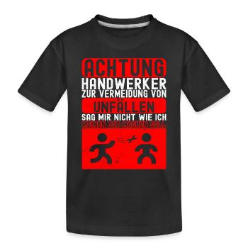 KFZ Mechaniker Mechatroniker - Kinder Premium Bio T-Shirt - Schwarz - Vorne