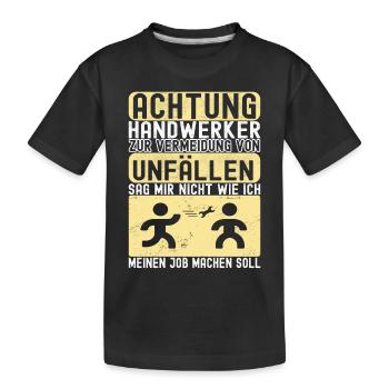 KFZ Mechaniker Mechatroniker - Kinder Premium Bio T-Shirt - Schwarz - Vorne