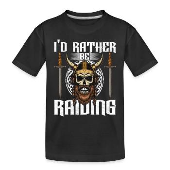 Vikinger Nordisch - Kinder Premium Bio T-Shirt - Schwarz - Vorne