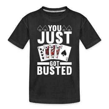Poker Poker Player Casino - Kids' Premium Organic T-Shirt - black - Front