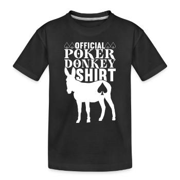 Poker Poker Player Casino - Kids' Premium Organic T-Shirt - black - Front