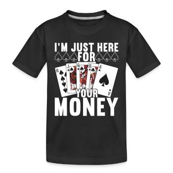 Poker Poker Player Casino - Kids' Premium Organic T-Shirt - black - Front