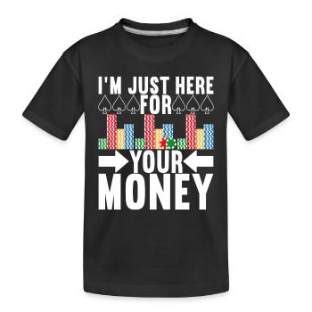 Poker Poker Player Casino - Kids' Premium Organic T-Shirt - black - Front