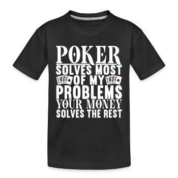 Poker Poker Player Casino - Kids' Premium Organic T-Shirt - black - Front