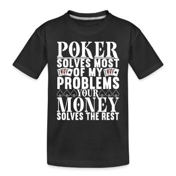 Poker Poker Player Casino - Kids' Premium Organic T-Shirt - black - Front
