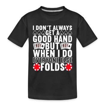 Poker Poker Player Casino - Kids' Premium Organic T-Shirt - black - Front