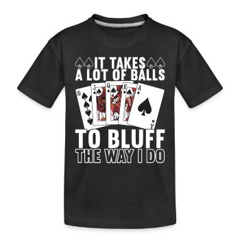Poker Poker Player Casino - Kids' Premium Organic T-Shirt - black - Front