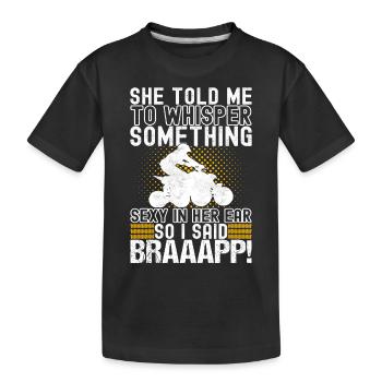 Quad Bike Quad Rider - Kids' Premium Organic T-Shirt - black - Front